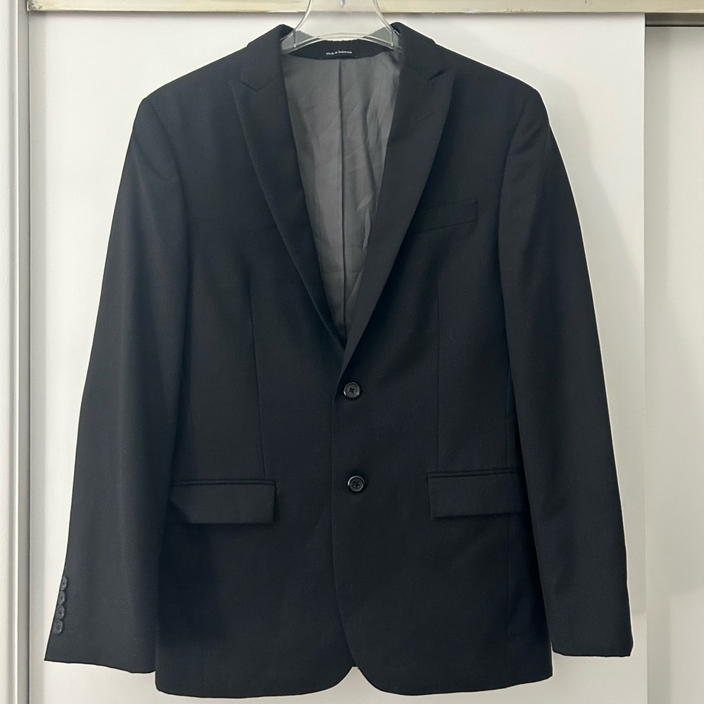 Egara Skinny Fit Suit Jacket Classic Tailored Blazer